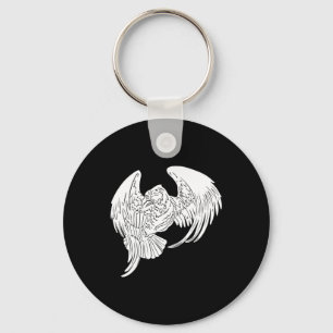 Zwarte Tribal Tattoo Eagle Sleutelhanger