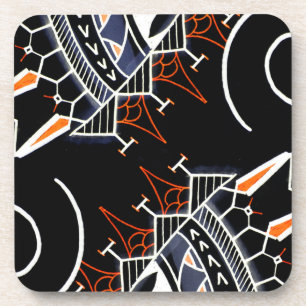 Zwarte tribale kunst in australië onderzetter