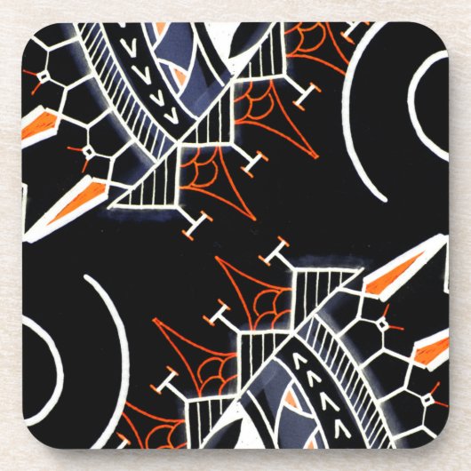 Zwarte tribale kunst in australië onderzetter (Voorkant)