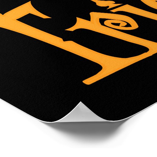 Zwarte Trick or treat Halloween Sign Print 24x18 (Hoek)