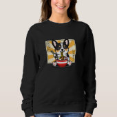 Zwarte Tricolor Corgi Pullover (Voorkant)