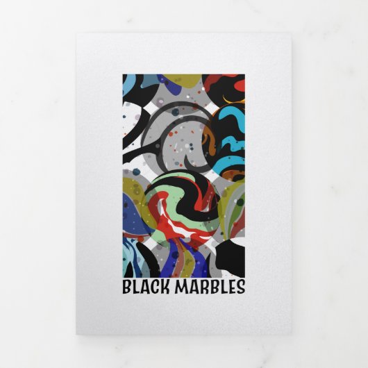 Zwarte Trifold Kaart (Cover)