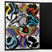 Zwarte Trifold Kaart (Binnenzijde eerst)