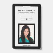 Zwarte trim foto logo identificatie badge