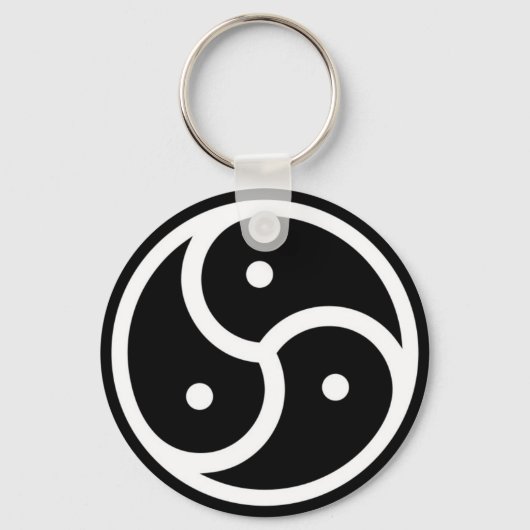 zwarte triskellion sleutelhanger (Voorkant)