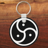 zwarte triskellion sleutelhanger (Voorkant)