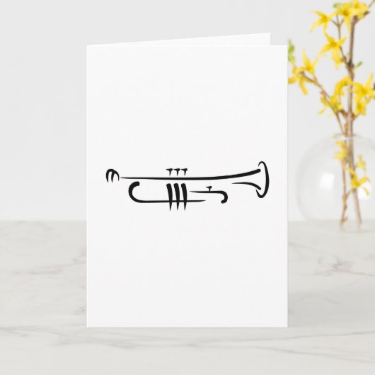 Zwarte Trompet Kaart (Gele Bloem)