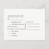 Zwarte tropische bladeren & koraalpeach Gold RSVP Uitnodiging Briefkaart (Achterkant)