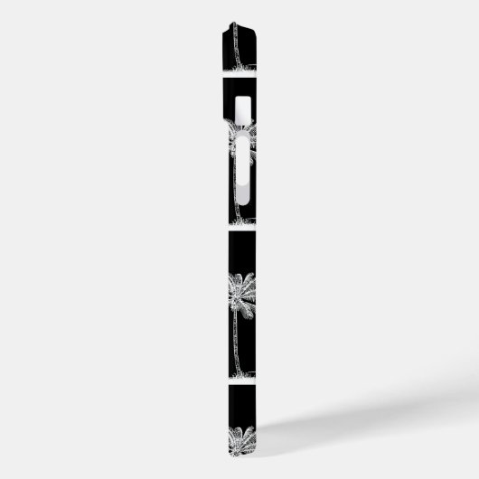 Zwarte tropische moderne palmkabeltas Case-Mate iPhone case (Achterkant / Links)