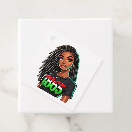 Zwarte trots 1865 bedankjes labels (In situ)