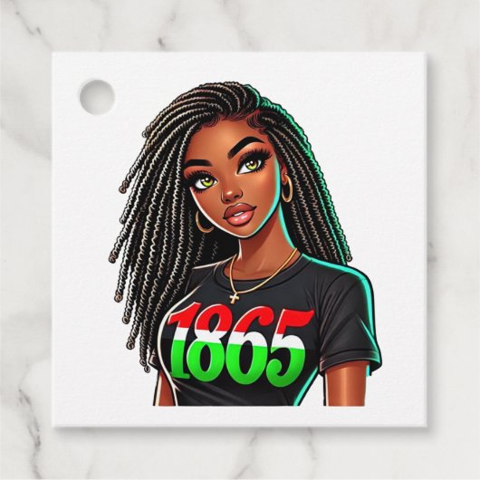 Zwarte trots 1865 bedankjes labels (Voorkant)