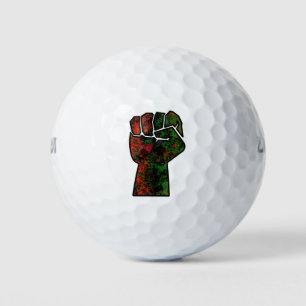 zwarte trots rode groene vuist pan Afrikaanse vlag Golfballen