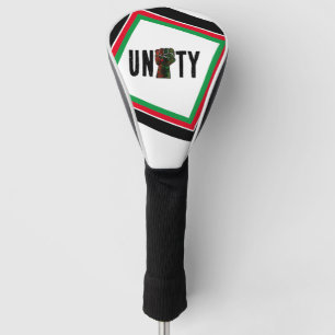 zwarte trots rode groene vuist pan Afrikaanse vlag Golfheadcover