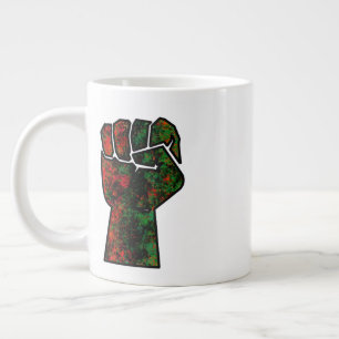 zwarte trots rode groene vuist pan Afrikaanse vlag Grote Koffiekop