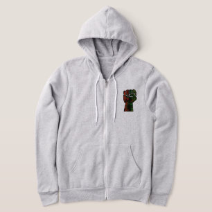 zwarte trots rode groene vuist pan Afrikaanse vlag Hoodie