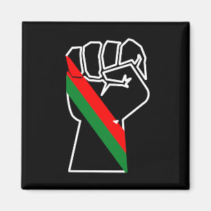 zwarte trots rode groene vuist pan Afrikaanse vlag Magneet