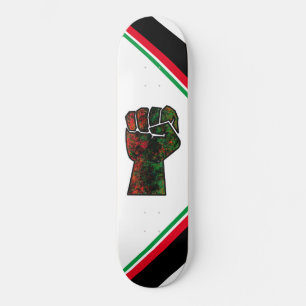 zwarte trots rode groene vuist pan Afrikaanse vlag Persoonlijk Skateboard
