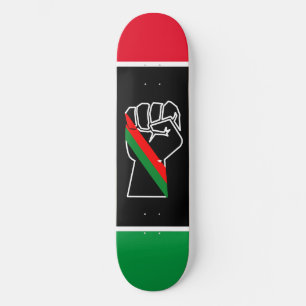 zwarte trots rode groene vuist pan Afrikaanse vlag Persoonlijk Skateboard