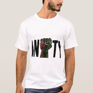 zwarte trots rode groene vuist pan Afrikaanse vlag T-shirt
