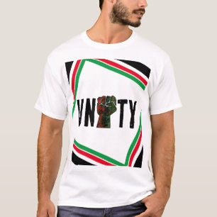 zwarte trots rode groene vuist pan Afrikaanse vlag T-shirt