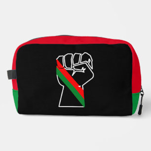 zwarte trots rode groene vuist pan Afrikaanse vlag Toilettasje