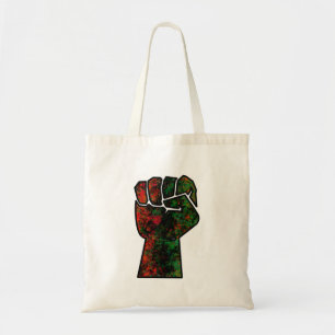 zwarte trots rode groene vuist pan Afrikaanse vlag Tote Bag