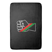 zwarte trots rood groen vuist pan Afrikaanse vlag  Badmat (Voorkant Verticaal)