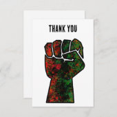 zwarte trots rood groen vuist pan Afrikaanse vlag  Bedankkaart (Voorkant / Achterkant)