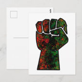 zwarte trots rood groen vuist pan Afrikaanse vlag Briefkaart (Voorkant / Achterkant)