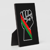 zwarte trots rood groen vuist pan Afrikaanse vlag  Fotoplaat (Zijkant)