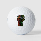 zwarte trots rood groen vuist pan Afrikaanse vlag  Golfballen (Voorkant)