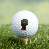 zwarte trots rood groen vuist pan Afrikaanse vlag  Golfballen (Insitu Shirt)