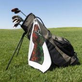 zwarte trots rood groen vuist pan Afrikaanse vlag  Golfhanddoek (Groen)