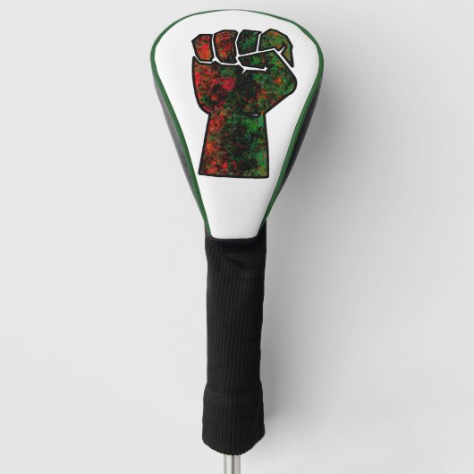 zwarte trots rood groen vuist pan Afrikaanse vlag  Golfheadcover (Voorkant)