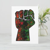 zwarte trots rood groen vuist pan Afrikaanse vlag  Kaart (Staand voorkant)