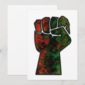 zwarte trots rood groen vuist pan Afrikaanse vlag  Kaart (Voorkant / Achterkant)