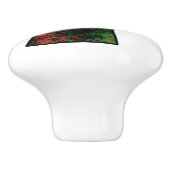 zwarte trots rood groen vuist pan Afrikaanse vlag  Keramische Knop (Zijkant)