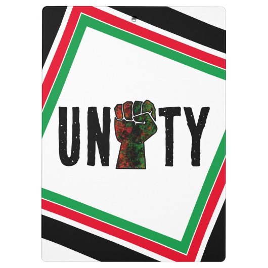 zwarte trots rood groen vuist pan Afrikaanse vlag  Klembord (Achterkant)