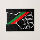 zwarte trots rood groen vuist pan Afrikaanse vlag  Legpuzzel (Horizontaal)