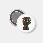 zwarte trots rood groen vuist pan Afrikaanse vlag  Magneet (Voorkant / Achterkant)