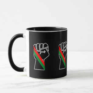 zwarte trots rood groen vuist pan Afrikaanse vlag  Mok