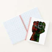 zwarte trots rood groen vuist pan Afrikaanse vlag  Notitieboek (Binnen)