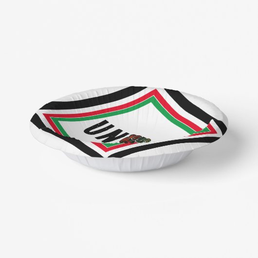 zwarte trots rood groen vuist pan Afrikaanse vlag Papieren Kommen (Gebogen)