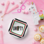 zwarte trots rood groen vuist pan Afrikaanse vlag Papieren Kommen (Feest)