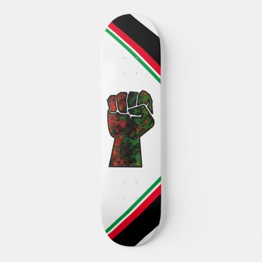zwarte trots rood groen vuist pan Afrikaanse vlag  Persoonlijk Skateboard (Voorkant)