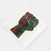 zwarte trots rood groen vuist pan Afrikaanse vlag  Servet (Hoek)