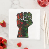 zwarte trots rood groen vuist pan Afrikaanse vlag  Servet (Insitu)