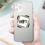 zwarte trots rood groen vuist pan Afrikaanse vlag  Sticker (Telefoon)