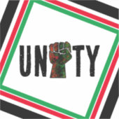 zwarte trots rood groen vuist pan Afrikaanse vlag  Sticker (Voorkant)