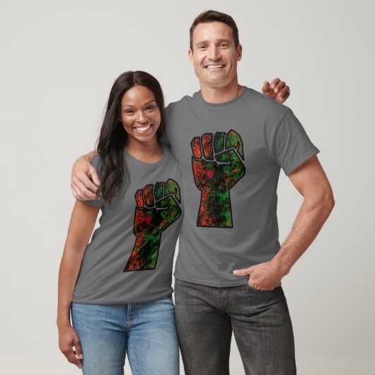 zwarte trots rood groen vuist pan Afrikaanse vlag  T-shirt (Unisex)